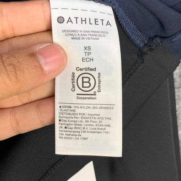 NWT Athleta Women’s XS Venice Colorblock Mock Neck Long Sleeve Sweatshirt Athlei - Picture 13 of 14